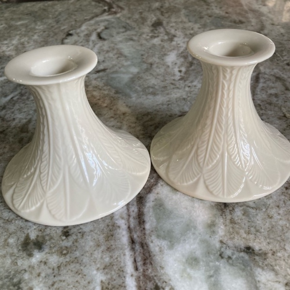 Vintage 2 Piece Candlestick Holder Set Greenfield Collection by LENOX